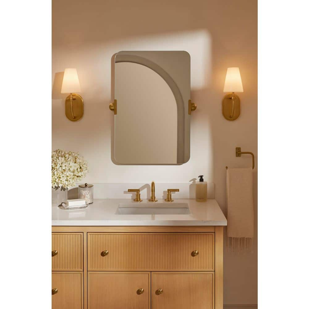 Round Vibrant Brushed Brass Cabinet Knob with Mounting Hardware