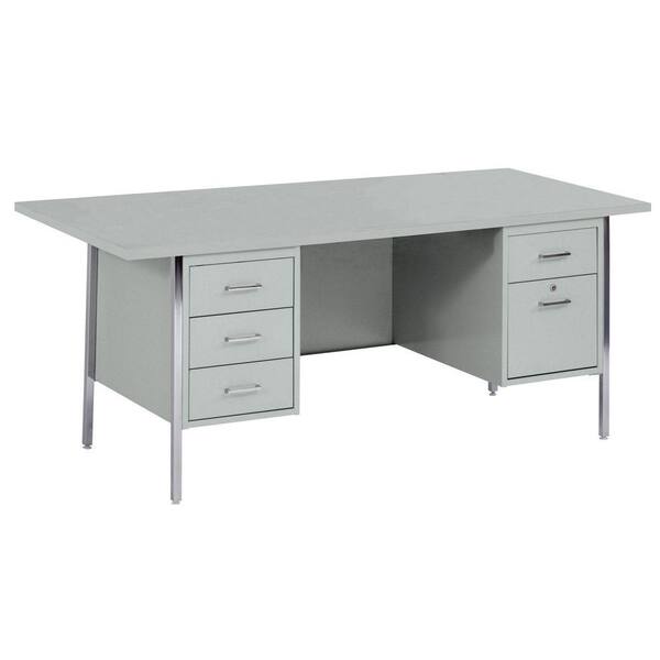 Sandusky 400 Series Double Pedestal Steel Desk in Gray