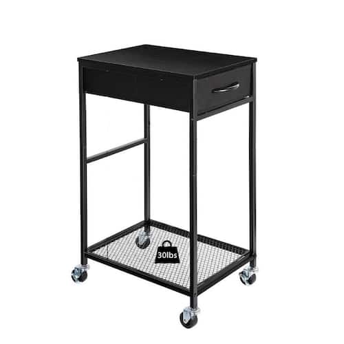 PC Stand Tier Computer Tower Stand with Drawer Mobile Computer