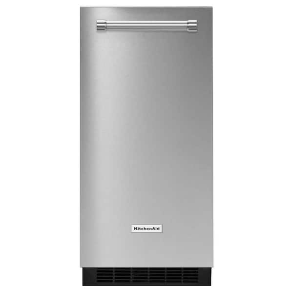 KitchenAid 15 in. 51 lbs. Built-In or Freestanding Ice Maker in Stainless Steel