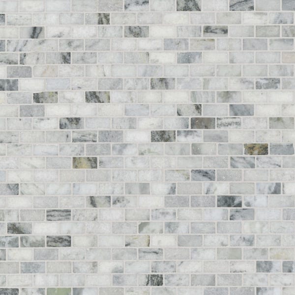 Storm Polished 12-in x 12-in Polished Natural Stone Marble Brick Marble Look Wall Tile (0.97-sq. ft/ Piece)