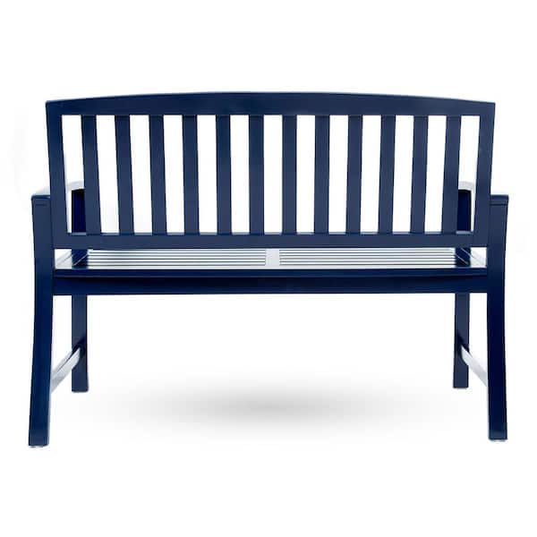 Unbranded Blue Wood Outdoor Bench