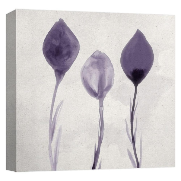 PTM Images ''Aqua Bloom II'' Canvas Abstract Wall Art 15 in. x 15 in.