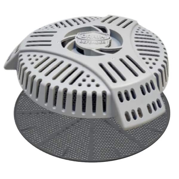 DRAIN DEFENDER LLC Easy-Install Two-Stage Stairwell Drain Cover Resists Yard Waste Clogs and Flooded Basements