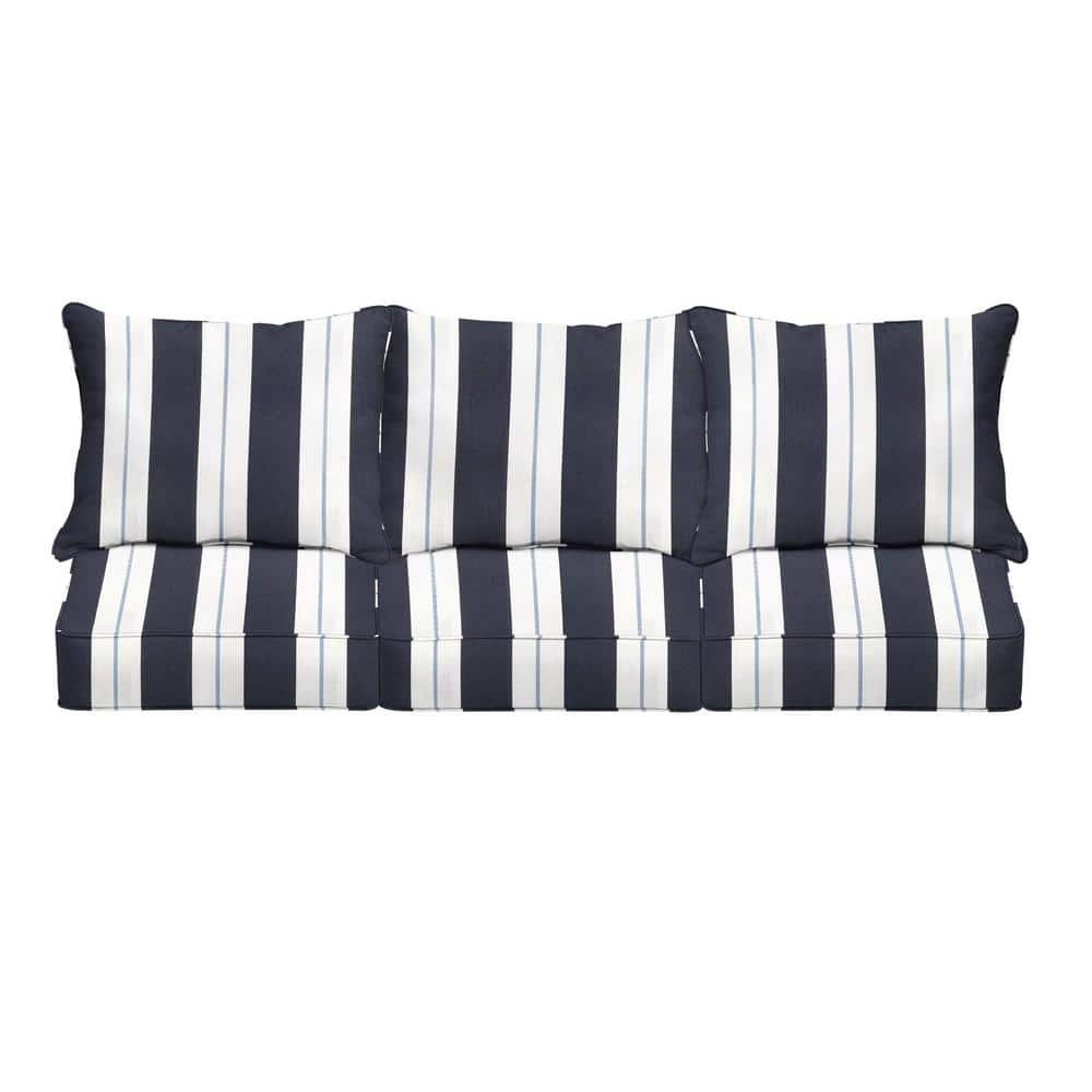 27 in. x 29 in. Sunbrella Deep Seating Indoor/Outdoor Couch Pillow and Cushion Set in Relate Harbor price history on PriceWatchPro
