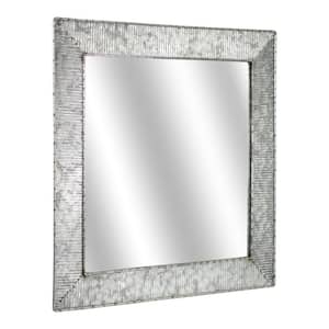 Medium Square Grey Mirror (22 in. H x 22 in. W)
