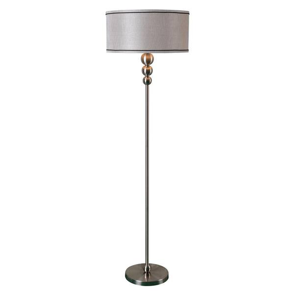 Kenroy Home Margot 58 in. Steel Floor Lamp with Metallic shade