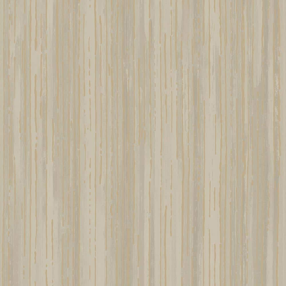 Metallic FX Abstract Stripe Beige and Gold Non-Woven Wallpaper Sample