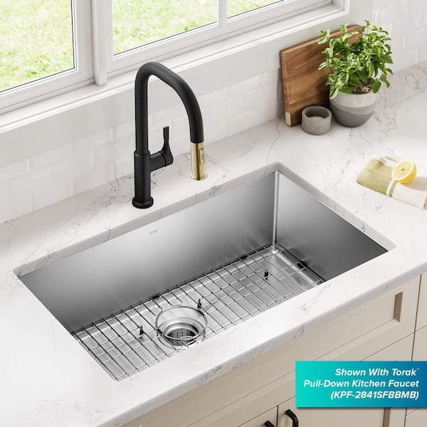 KRAUS Standart PRO 32 in. Undermount Single Bowl 16 Gauge