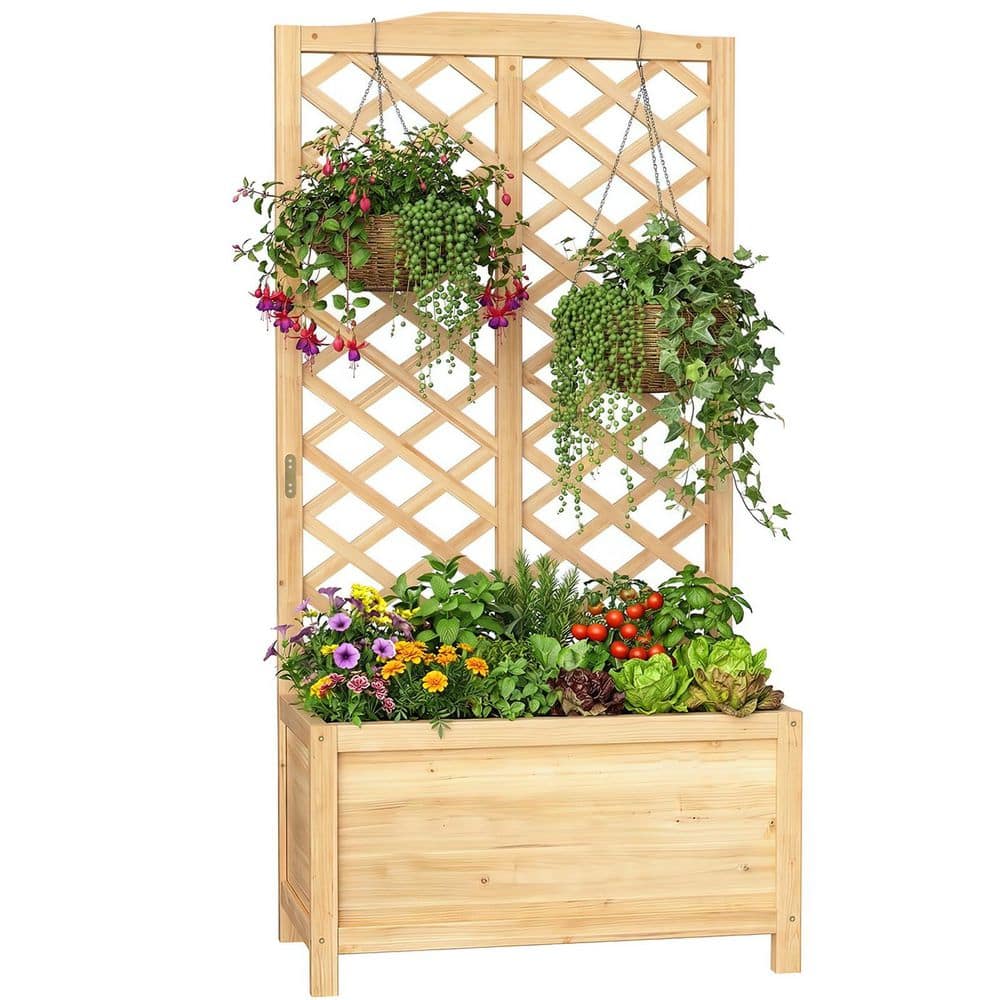 BOZTIY 30 in. L x 16 in. W x 59 in. H Freestanding Raised Garden