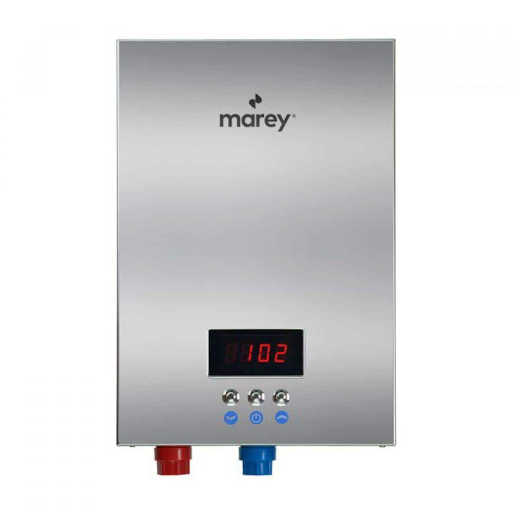 MAREY 18 kW,  GPM ETL Certified 220-Volt Self-Modulating Residential  Multiple Points of Use Tankless Electric Water Heater ECO180 - The Home  Depot
