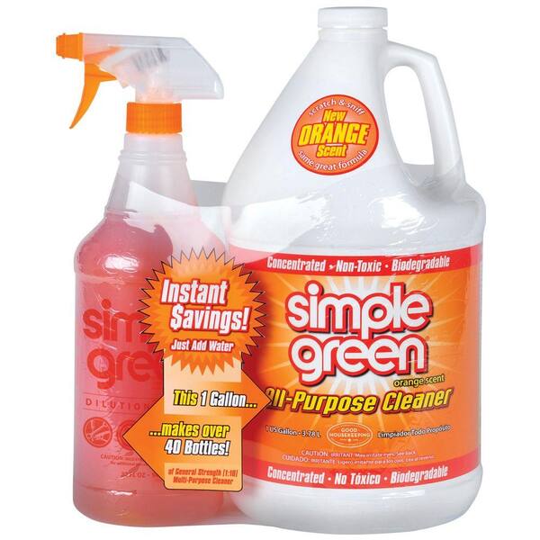 Simple Green 1 gal. Orange Scent All-Purpose Cleaner with 32 oz. Dilution Bottle (Case of 4)-DISCONTINUED