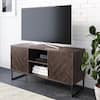 Nathan James Dylan 47 in. Gray and Black Wood TV Stand Fits TVs Up to ...