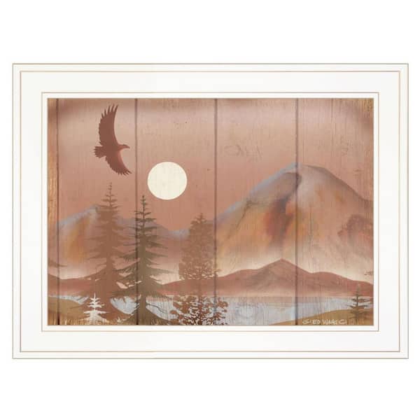 HomeRoots Charlie Full Moon I 1-Piece Framed Wall Art 15 in. x 19 in.