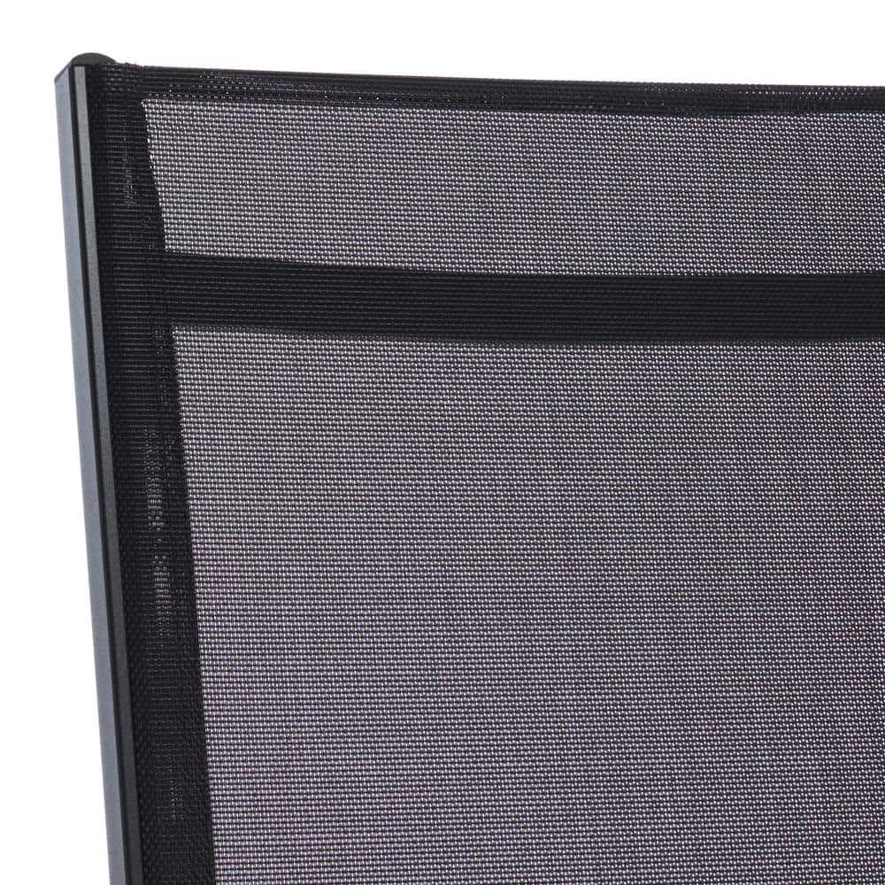 Fionne Modern Chic Black Outdoor Sunlounger