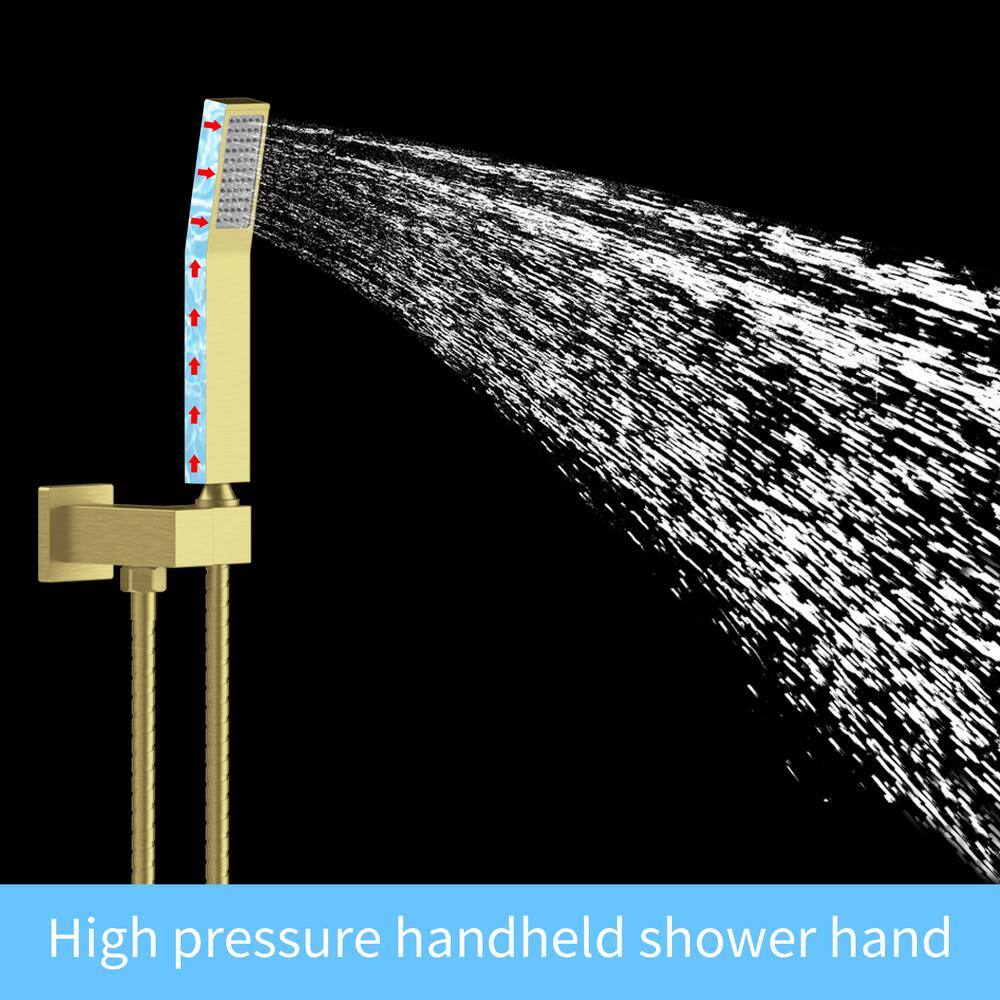 Tahanbath Wall Mount Faucet Bathroom Faucets with Rainfall Shower Head