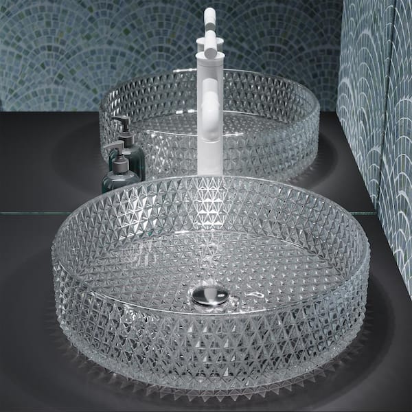 Swiss Madison Cache 15.75 in. Glass Round Vessel Sink
