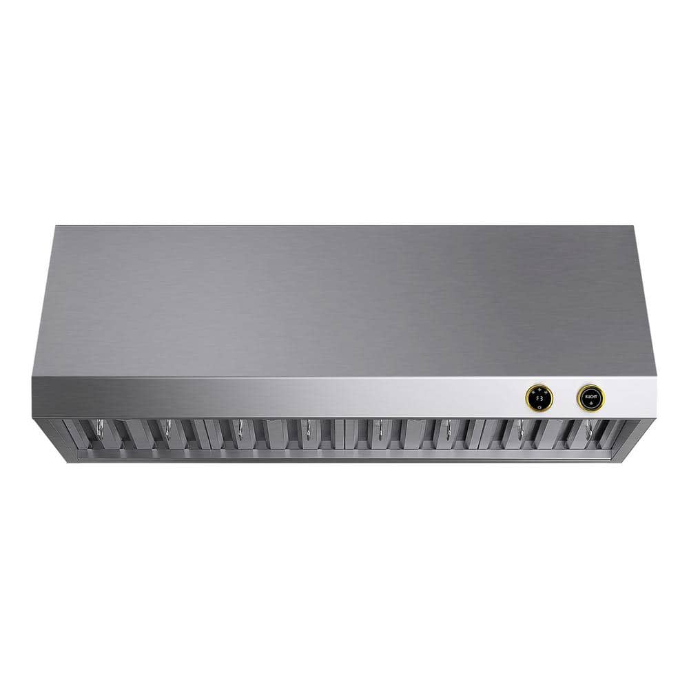 48 in. 1200 CFM Ducted Under Cabinet Range Hood in Stainless Steel with Gold Accents and Digital Controls
