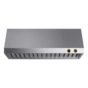 48 in. 1200 CFM Ducted Under Cabinet Range Hood in Stainless Steel with Gold Accents and Digital Controls