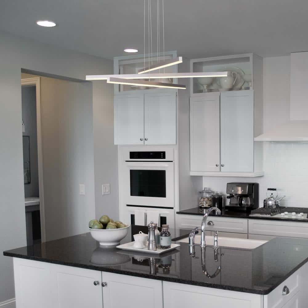 Sirius 40" Silver Aluminum Integrated LED Adjustable Pendant