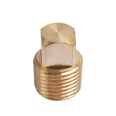 1/8 in. MIP Brass Pipe Solid Square Head Plug Fitting (50-Pack)