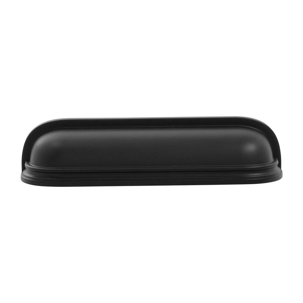 Berkshire Collection 3 in & 3-3/4 in (76mm & 96mm) Center to Center Matte Black Cabinet Cup Pull price history on PriceWatchPro