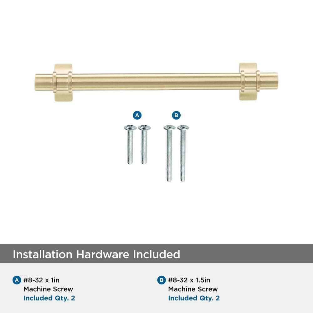 Champagne Bronze Modern Bar Cabinet Pull with Mounting Hardware