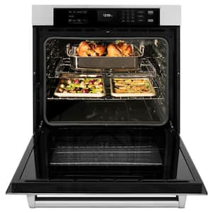 Professional 30 in. True Convection Electric Single Wall Oven with Air Fry and Self Clean in Stainless Steel