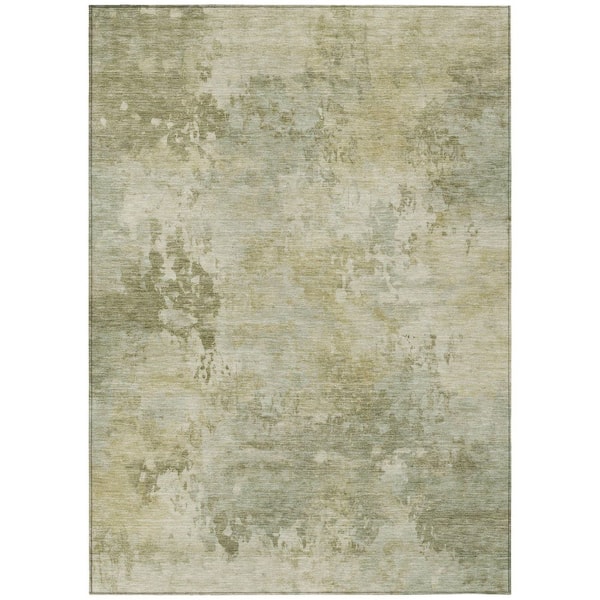 Chantille Machine Washable Indoor/Outdoor Abstract ACN2073 Sage 8 ft. x 10 ft. Area Rug