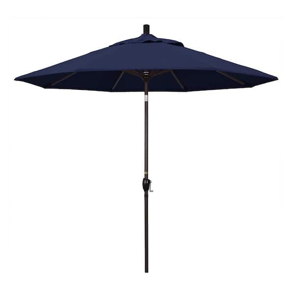 California Umbrella 9 Ft Aluminum, Navy Blue Patio Umbrella 9 Ft