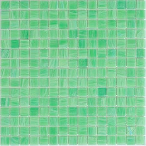 Celestial UFO Green 4 in. x 5 in. Glossy Glass Mosaic Uniform square Wall and Floor Sample Tile