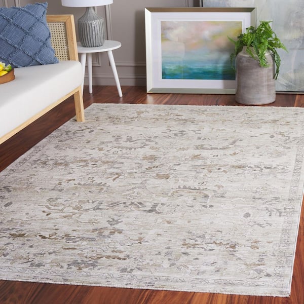 Mason 9 ft. x 12 ft. Green/Beige Abstract Distressed Area Rug