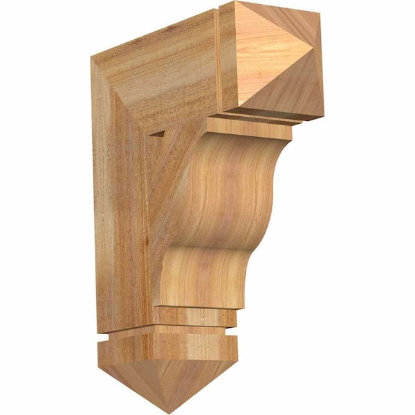 Ekena Millwork 6 in. x 22 in. x 18 in. Western Red Cedar Funston Arts and Crafts Rough Sawn