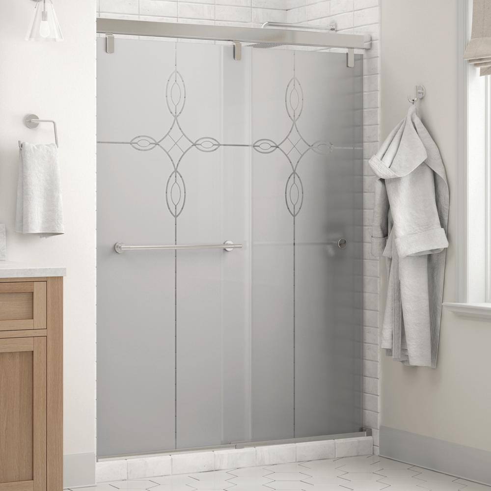 Delta Everly 60 x 711/2 in. Frameless Mod SoftClose Sliding Shower