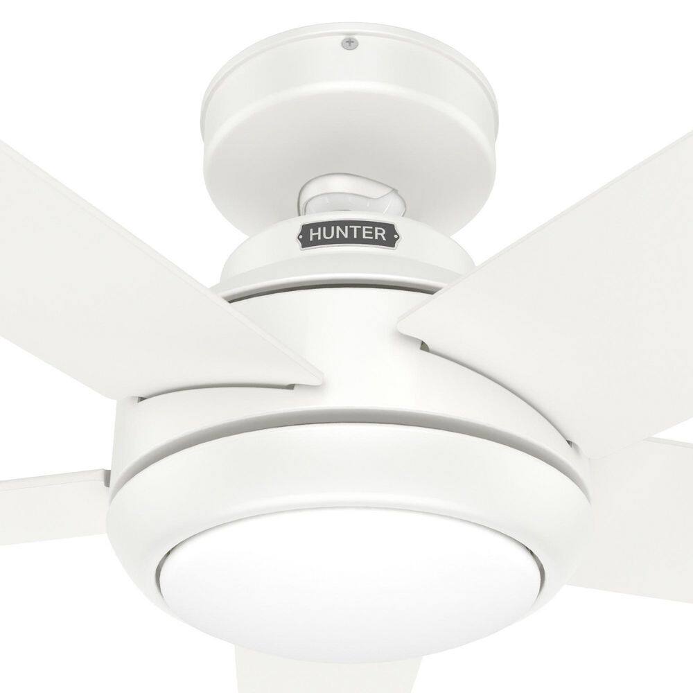 52" Fresh White Metal Ceiling Fan with LED Light and Remote