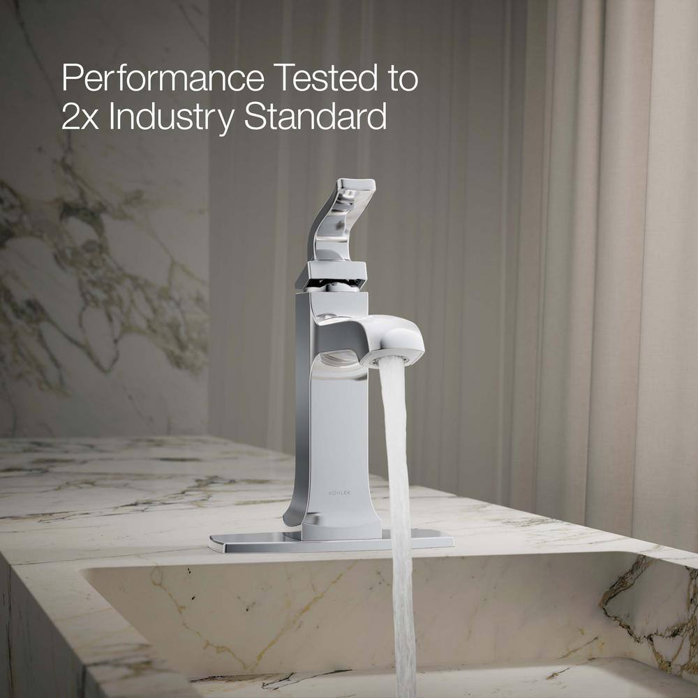 Polished Chrome Single Hole Lever Bathroom Faucet