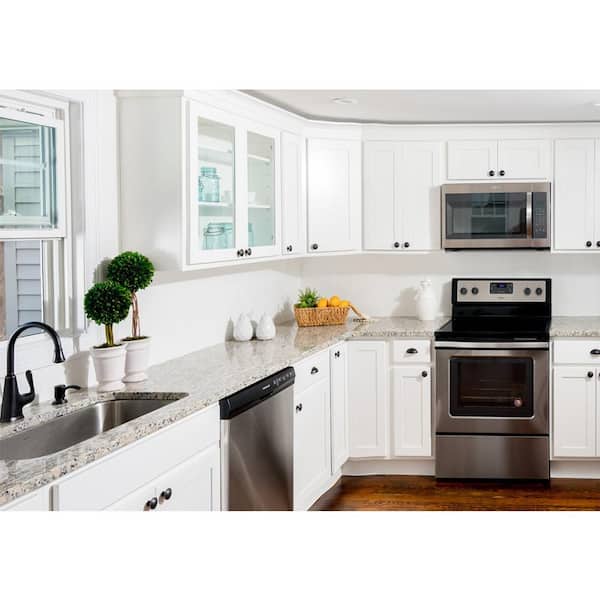 Kunal Kitchens - Bedford Shaker 0.75 in. W x 35 in. H x 11.25 in. D in Painted White Decorative Door in Assembled Wall Cabinet
