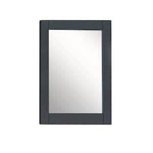 24 in. W x 30 in. H Framed Rectangular Bathroom Vanity Mirror in Dark Gray