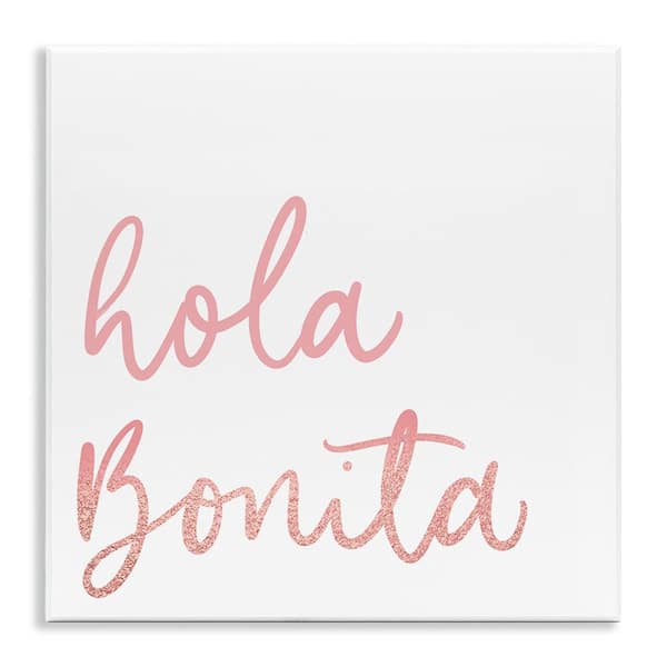 Stupell Industries Hello Beautiful Pink by SD Graphics Studio Unframed Wall Plaque Typography Graphic Art Print 12 in. x 12 in.