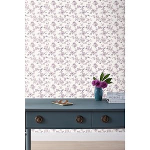 Garrett Purple Non-Pasted Wallpaper Roll (covers approx. 52 sq. ft.)