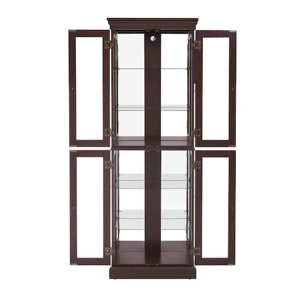 COWLOWN 24.21 in. W x 12.2 in. D x 71.26 in. H Bathroom Dark Brown Linen Cabinet