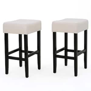 Lopez 18.13 in. Beige Backless Counter Stools (Set of 2)