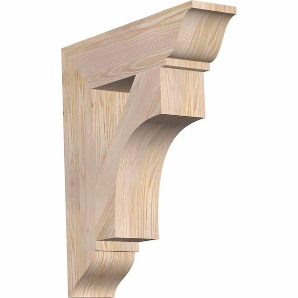 Ekena Millwork 5.5 in. x 28 in. x 24 in. Douglas Fir Westlake Traditional Smooth Corbel