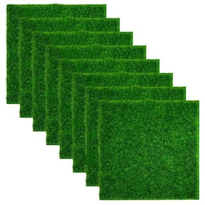 Green 8-Pack 6 x 6 in. Miniature Artificial Moss Craft Grass for Garden, Dollhouse, Tabletop, Home Decor