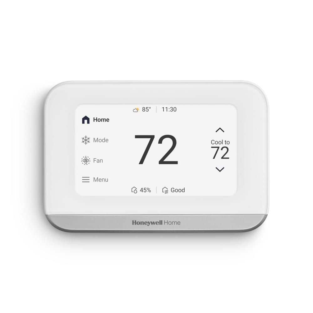 X7S Smart Thermostat with Advanced Occupancy Sensing, Humidity Monitoring, and Customizable Touchscreen Display, White