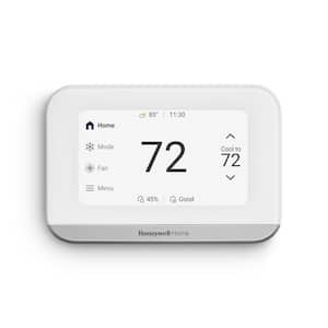 X7S Smart Thermostat with Advanced Occupancy Sensing, Humidity Monitoring, and Customizable Touchscreen Display, White