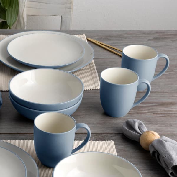 Noritake Colorwave Ice 16-Piece Coupe (Light Blue) Stoneware