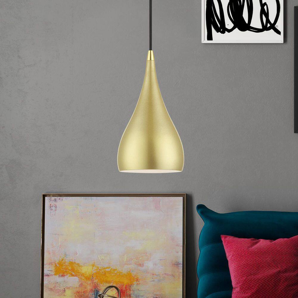 Soft Gold and Polished Brass Mini Pendant Light