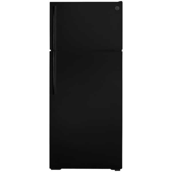 GE 17.5 cu. ft. Top Freezer Refrigerator in Black, ENERGY STAR