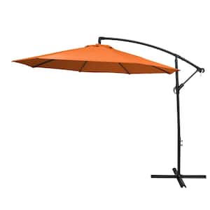 10 ft. x 8 ft. Aluminum Cantilever Patio Umbrella with Crank Open and Custom Tilt in Tuscan Polyester